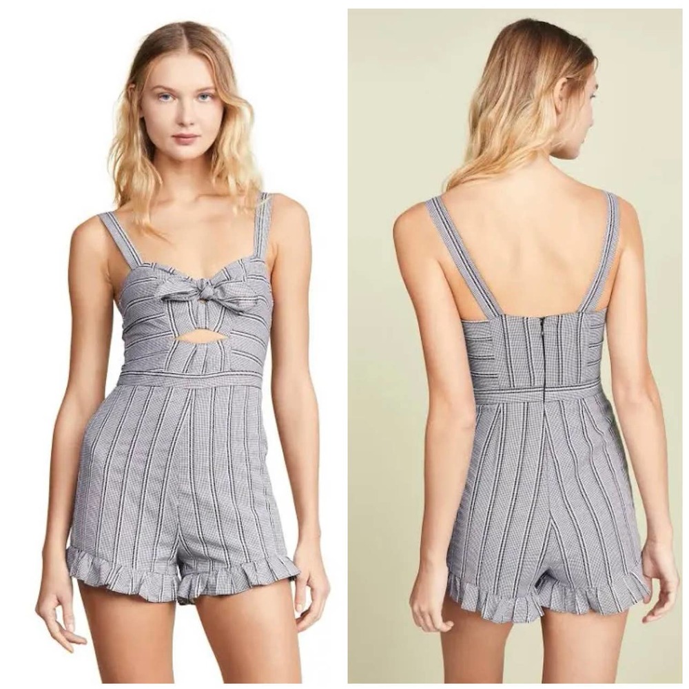 LIKELY Elisa Romper In Black White  Size 6